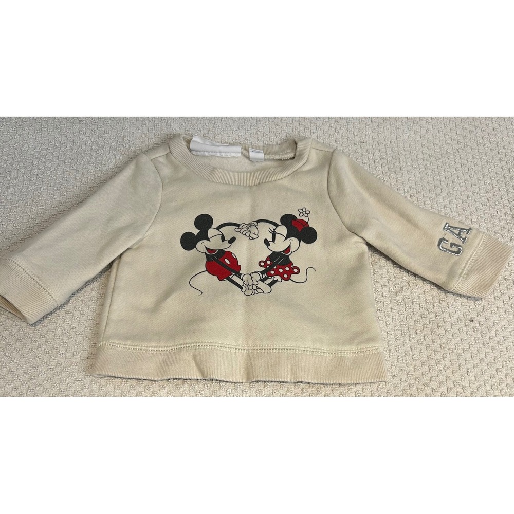 Disney Baby Gap Mickey Minnie Sweatshirt‎ 3-6m